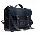 Zatchels Classic Satchel Navy Handle 14.5-inch